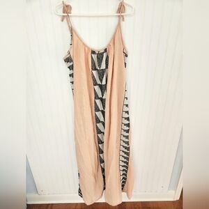 Pearl & Caviar | New Cotton Maxi Dress Pink Gray Small/Medium